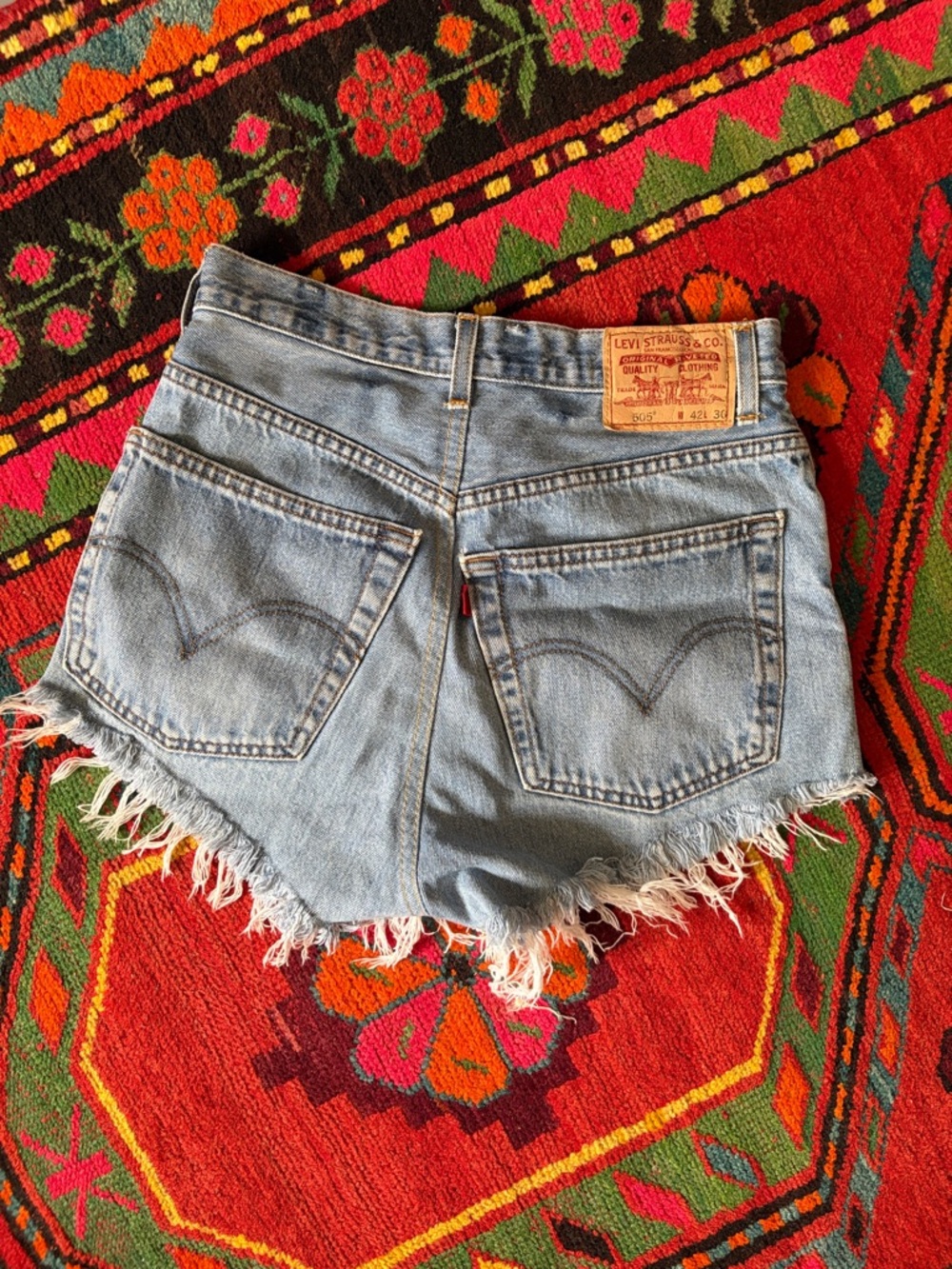 Levi's Women's Light Wash Denim Cutoff Shorts
